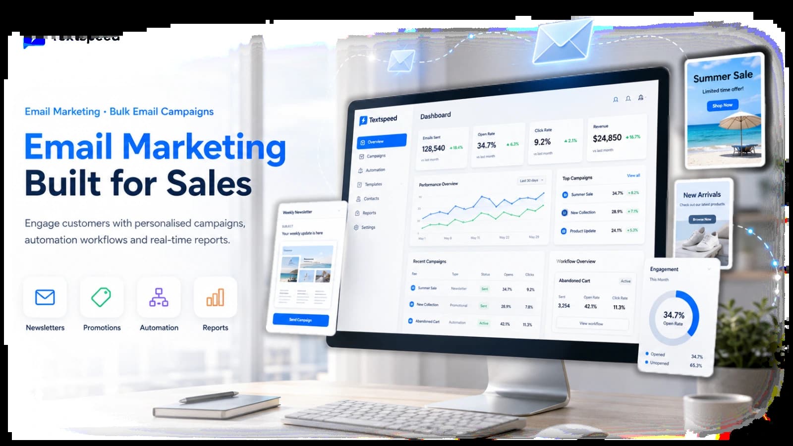 Email campaigns dynamic layout builder showcase