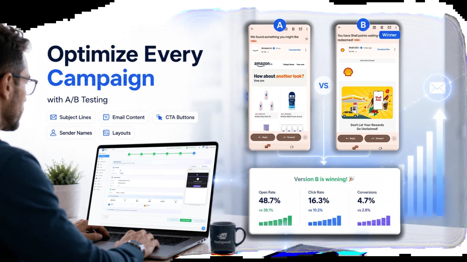 A/B testing analytics dashboard split visualizer