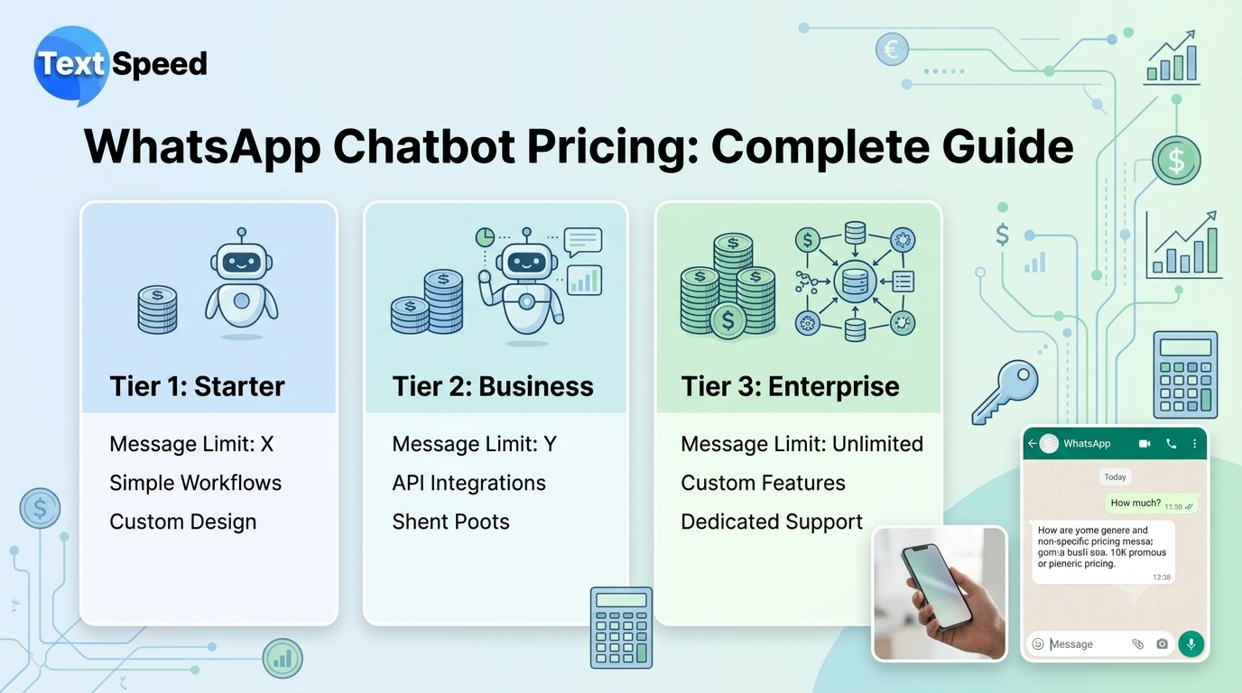 WhatsApp Chatbot Pricing: Complete Guide | Textspeed